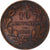 Luxemburgo, William III, 10 Centimes, 1855, Paris, Bronce, MBC, KM:23.2