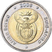 Sudáfrica, 5 Rand, 2008, Pretoria, Bimetálico, SC, KM:439