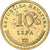 Croatie, 10 Lipa, 1999, Brass plated steel, SUP, KM:6