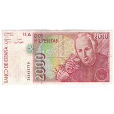 Nota, Espanha, 2000 Pesetas, KM:162, EF(40-45)