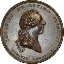 France, Medal, Louis XV, États de Bretagne, Victoire de Saint-Cast, 1758