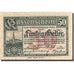 Billet, Autriche, Vienne, 50 Heller, château, 1921, 1921-12-31, SPL