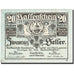 Billet, Autriche, Traiskirchen, 20 Heller, Blason, 1921, 1921-05-31, SUP