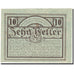 Billet, Autriche, Hallstatt, 10 Heller, château, 1920, 1920-12-31, TTB+