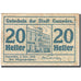 Billet, Autriche, Gmunden, 20 Heller, Batiment, 1919, 1919-12-01, TTB