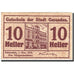 Billet, Autriche, Gmunden, 10 Heller, Batiment, 1919, 1919-12-01, TB+