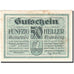 Billet, Autriche, Ebelsberg, 50 Heller, Blason, 1920, 1920-09-30, SUP