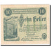 Billet, Autriche, Pukersdorf, 10 Heller, mairie, 1920, 1920-05-30, SPL