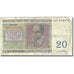 Billete, 20 Francs, 1948-1950, Bélgica, 1956-04-03, KM:132b, RC