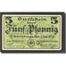 Banknot, Niemcy, Eckartsberga, 5 Pfennig, valeur faciale, 1921, 1921-06-01