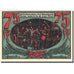 Banknot, Niemcy, Gnarrenburg, 75 Pfennig, Usine, 1921, Undated, UNC(63)