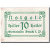 Biljet, Oostenrijk, Bruck, 10 Heller, valeur faciale 1920-12-31 SPL FS 107IIb