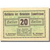 Biljet, Oostenrijk, Tumeltsham, 20 Heller, valeur faciale, 1920 UNC- FS 1085Ia