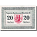 Biljet, Oostenrijk, Weitersfelden, 20 Heller, Blason, 1920 SPL Mehl:FS 1164a