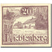 Biljet, Oostenrijk, Lichtenberg, 20 Heller, ferme, 1920, SUP+ Mehl:FS 518a