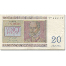 Banknote, Belgium, 20 Francs, 1950, 1950-07-01, KM:132a, EF(40-45)