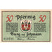 Allemagne, Burg auf Fehmarn, 50 Pfennig, SPL