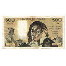 Francja, 500 Francs, Pascal, 1974, J.48, VF(20-25), Fayette:71.12, KM:156c