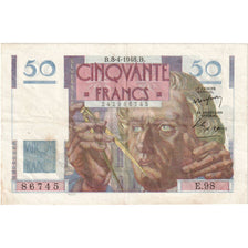 France, 50 Francs, Le Verrier, 1948, E.98, TTB, Fayette:20.10, KM:127b