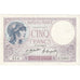 France, 5 Francs, Violet, 1923, D.13941, AU(50-53), Fayette:3.7, KM:72c