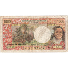 Taiti, 1000 Francs, 1985, KM:27d, F(12-15)