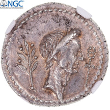 Divus Julius Caesar, Denarius, 42 BC, Rome, Prata, NGC, Ch AU 3/5 4/5
