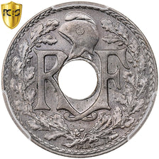 França, 10 Centimes, Lindauer, 1917, Paris, Cobre-níquel, PCGS, MS66