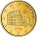 Italia, 5 Centimes, Flavius amphitheatre, 2006, golden, SC, Cobre chapado en