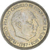 Coin, Spain, Caudillo and regent, 5 Pesetas, 1974, AU(50-53), Copper-nickel