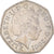 Moeda, Grã-Bretanha, Elizabeth II, 50 Pence, 2001, AU(50-53), Cobre-níquel