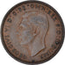 Coin, Great Britain, George VI, 1/2 Penny, 1946, VF(30-35), Bronze, KM:844