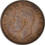 Moneta, Gran Bretagna, George VI, 1/2 Penny, 1945, MB, Bronzo, KM:844