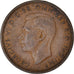 Coin, Great Britain, George VI, 1/2 Penny, 1945, VF(20-25), Bronze, KM:844