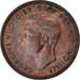 Coin, Great Britain, George VI, 1/2 Penny, 1945, VF(30-35), Bronze, KM:844