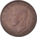 Moeda, Grã-Bretanha, George VI, Penny, 1938, VF(30-35), Bronze, KM:845