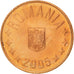 Coin, Romania, 5 Bani, 2005, MS(63), Copper Plated Steel, KM:190