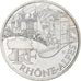 Francia, 10 Euro, Rhône Alpes, 2011, Rhône-Alpes, FDC, Plata