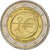 Grecia, 2 Euro, European Monetary Union, 10th Anniversary, 2009, Bimetálico