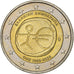 Grecia, 2 Euro, European Monetary Union, 10th Anniversary, 2009, Bimetálico