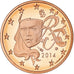 Francia, Euro Cent, 2014, Paris, Acciaio placcato rame, UNC, Gadoury:1