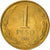 Moneta, Chile, Peso, 1989, Santiago, AU(50-53), Aluminium-Brąz, KM:216.2