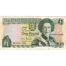 Billet, Jersey, 1 Pound, Undated (2000), KM:26b, TTB