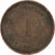 Singapore, Victoria, Cent, 1889, Bronzo, MB+