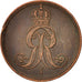 Moneda, Estados alemanes, HANNOVER, Georg V, 2 Pfennig, 1863, MBC, Cobre, KM:234