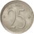 Moneta, Belgia, 25 Centimes, 1974, Brussels, MS(64), Miedź-Nikiel, KM:153.1