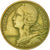 Moneda, Francia, Marianne, 10 Centimes, 1963, Paris, MBC+, Aluminio - bronce