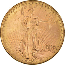 Coin, United States, Saint-Gaudens, $20, Double Eagle, 1910, U.S. Mint, Denver