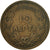 Moneta, Grecia, George I, 10 Lepta, 1869, Strassburg, BB, Rame, KM:43