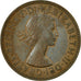 Coin, Great Britain, Elizabeth II, 1/2 Penny, 1954, EF(40-45), Bronze, KM:896