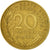 Moneda, Francia, Marianne, 20 Centimes, 1966, Paris, BC+, Aluminio - bronce